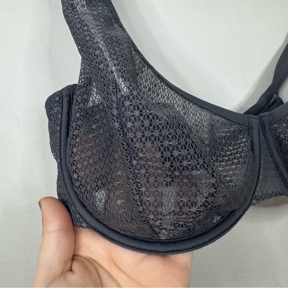ThirdLove Unlined Modern Mesh Scoop Bra in Gray size 34F - Picture 4 of 10